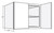 Cubitac Cabinetry Ridgefield Latte Double Butt Doors Wall Cabinet - W3024X24-RL
