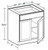 Ideal Cabinetry Lenox Vivid White Base Cabinet - B24-LVW