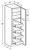 Ideal Cabinetry Lenox Vivid White Pantry Cabinet - U182490-4T-LVW