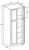 Ideal Cabinetry Lenox Vivid White Two Door Linen Cabinet - VLC242184-LVW