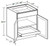 Ideal Cabinetry Lenox Valley Gray Base Cabinet - B30-1T-LVG