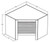 Cubitac Cabinetry Ridgefield Latte Corner Appliance Garage - CAG2418-RL