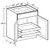 Ideal Cabinetry Lenox Vessel Blue Base Cabinet - B30-2T-LVB