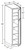 Ideal Cabinetry Lenox Vessel Blue Pantry Cabinet - U182496-LVB
