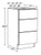 Ideal Cabinetry Lenox Vessel Blue Vanity Base Drawer - VBD2721-LVB