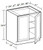 Ideal Cabinetry Lenox Verdant Green Double Full Height Door Vanity Base Cabinet - VB2721FH-LVA