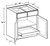 Ideal Cabinetry Lenox Vanguard Oak Base Cabinet - B33-1T-LVK