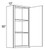 Boston Cabinetry Shaker Slim White Kitchen Cabinet - W0930-SSW