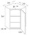 Boston Cabinetry Shaker Slim White Kitchen Cabinet - WDC2436-SSW