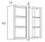 Boston Cabinetry Shaker Slim White Kitchen Cabinet - WBC2442-SSW