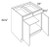 Boston Cabinetry Shaker Slim White Kitchen Cabinet - B33-SSW