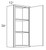 Boston Cabinetry Shaker Onyx White Kitchen Cabinet - W1536-SOW