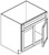 Jarlin Cabinetry - Vanity Sink Base Cabinet - FA2421 - Shaker Toffee