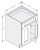 Cab-Tec Shaker Caramel Kitchen Cabinet - SC-B24ADA