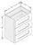 Cab-Tec Shaker Caramel Bath Cabinet - SC-WD1818