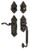 Grandeur Hardware - Grande Victorian Plate C Grip Entry Set Portofino Lever Knob in Timeless Bronze - GVCCGRPRT - 805123