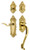 Grandeur Hardware - Grande Victorian Plate S Grip Entry Set Bellagio Lever Knob in Lifetime Brass - GVCSGRBEL - 825435