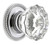 Grandeur Hardware -  Versailles Crystal 1-3/8" Cabinet Knob with Newport Rosette in Bright Chrome - CKBNEWVER - 603353