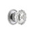 Grandeur Hardware -  Versailles Crystal 1-3/8" Cabinet Knob with Newport Rosette in Bright Chrome - CKBNEWVER - 603353