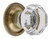 Grandeur Hardware -  Chambord Crystal 1-3/8" Cabinet Knob with Newport Rosette in Vintage Brass - CKBNEWCHM - 603387