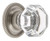 Grandeur Hardware -  Chambord Crystal 1-3/8" Cabinet Knob with Newport Rosette in Satin Nickel - CKBNEWCHM - 603393