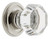 Grandeur Hardware -  Chambord Crystal 1-3/8" Cabinet Knob with Georgetown Rosette in Polished Nickel - CKBGEOCHM - 603445