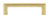 Grandeur Hardware -  Carre 4" Brass Handle Pull on center in Satin Brass - HPLCAR4 - 603473