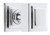 Grandeur Hardware -  Carre 1-1/4" Square Cabinet Knob with Carre Square Rosette in Bright Chrome - CKBCARCSQ - 800314