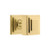 Grandeur Hardware -  Carre 1-1/4" Square Cabinet Knob with Carre Square Rosette in Polished Brass - CKBCARCSQ - 804637