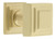 Grandeur Hardware -  Carre 1-1/4"Square Cabinet Knob with Carre Square Rosette in Satin Brass - CKBCARCSQ - 804639