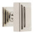 Grandeur Hardware -  Carre 1-3/4 Cabinet Knob with Carre Square Rosette in Polished Nickel - CKBCARCAR - 804671