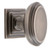 Grandeur Hardware -  Anneau 1-3/4" Cabinet Knob with Carre Square Rosette in Antique Pewter - CKBCARANN - 804721