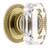 Grandeur Hardware -  Baguette Clear Crystal 1-9/16" Cabinet Knob with Newport Rosette in Polished Brass - CKBNEWBCC40 - 807788