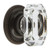 Grandeur Hardware -  Baguette Clear Crystal 1-9/16" Cabinet Knob with Newport Rosette in Timeless Bronze - CKBNEWBCC40 - 808465