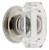 Grandeur Hardware -  Baguette Clear Crystal 1-3/4 Cabinet Knob with Georgetown Rosette in Polished Nickel - CKBGEOBCC45 - 808475