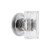 Grandeur Hardware -  Carre Crystal 1-3/4 Cabinet Knob with Georgetown Rosette in Bright Chrome - CKBGEOCCR - 808515