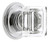 Grandeur Hardware -  Carre Crystal 1-1/4" Square Cabinet Knob with Georgetown Rosette in Bright Chrome - CKBGEOCSC - 808575