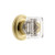 Grandeur Hardware -  Carre Crystal 1-1/4" Square Cabinet Knob with Georgetown Rosette in Polished Brass - CKBGEOCSC - 808579