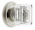 Grandeur Hardware -  Carre Crystal 1-1/4" Square Cabinet Knob with Georgetown Rosette in Polished Nickel - CKBGEOCSC - 808581