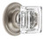 Grandeur Hardware -  Carre Crystal 1-1/4" Square Cabinet Knob with Georgetown Rosette in Satin Nickel - CKBGEOCSC - 808585