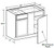Ideal Cabinetry Sheffield Bianco Base Cabinet - BBCU42-SBO