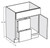 Cubitac Cabinetry Oxford Latte Single Door Vanity Sink Drawer Base Cabinet - V3021D-30-OL