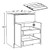 Ideal Cabinetry Sheffield Bianco Base Cabinet - B24-2T-ST-SBO
