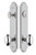 Grandeur Hardware - Arc Tall Plate Complete Entry Set with Eden Prairie Knob in Bright Chrome - ARTEXTEPK - 839537