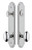 Grandeur Hardware - Arc Tall Plate Complete Entry Set with Eden Prairie Knob in Bright Chrome - ARTEXTEPK - 839539