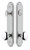 Grandeur Hardware - Arc Tall Plate Complete Entry Set with Fifth Avenue Knob in Bright Chrome - ATPEXTFAV - 839569