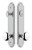 Grandeur Hardware - Arc Tall Plate Complete Entry Set with Fifth Avenue Knob in Bright Chrome - ATPEXTFAV - 839571