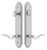 Grandeur Hardware - Arc Tall Plate Complete Entry Set with Bellagio Lever in Bright Chrome - ATPEXTBEL - 841014