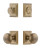 Grandeur Hardware - Fifth Avenue Square Rosette Entry Set with Fifth Avenue Knob in Vintage Brass - FAVEXTFAK - 863110