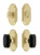 Grandeur Hardware - Arc Short Plate Entry Set with Baguette Black Crystal Knob in Satin Brass - ASPEXTBBC - 878630